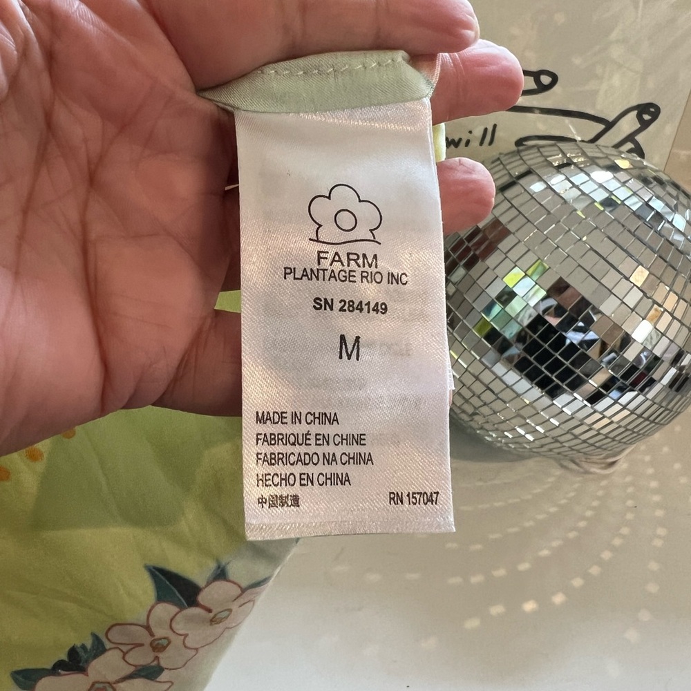 FARM Rio Multicolor Floral Patchwork Button-Down … - image 4